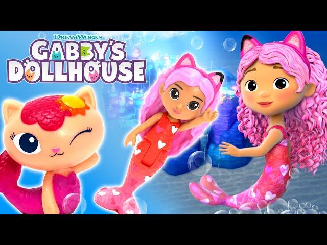 Gabby's Mermaid Transformation.... But With Toys! ( Scene Toy Recreation) | GABBY'S DOLLHOUSE