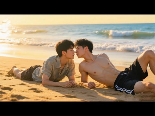 He and the puppy were so immersed in their roles that they couldn’t help but share a passionate kiss
