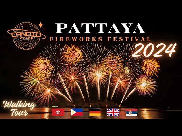 [4K] 2024 Pattaya Fireworks Festival Day 2 Hong Kong Show Soi 8 Beach Road Pattaya Thailand