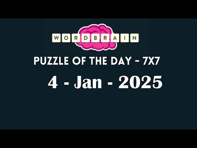 Wordbrain Daily Challenge January 4 2025 | Wordbrain Puzzle of the day Answers