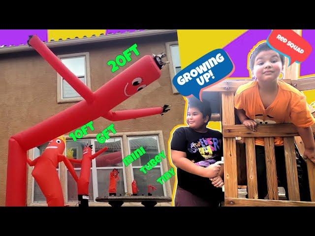 Red Squad Inflatable Air Dancers! The Growing Up Story!