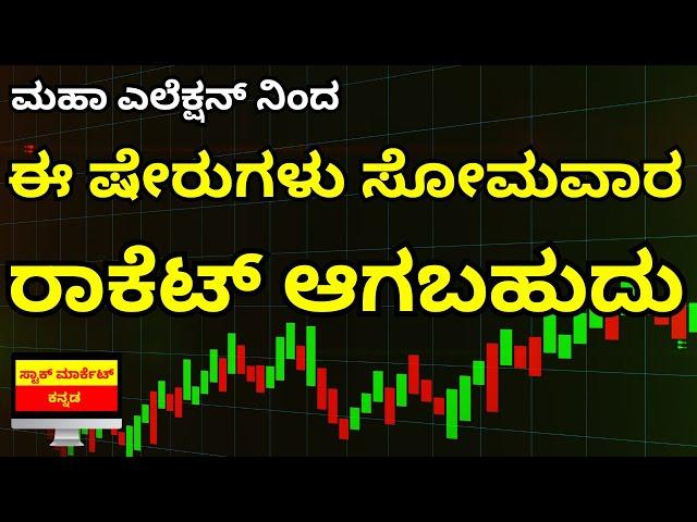 BIG BREAKING NEWS | MAHA ELECTION IMPACT ON THESE STOCKS ON MONDAY | STOCK MARKET KANNADA