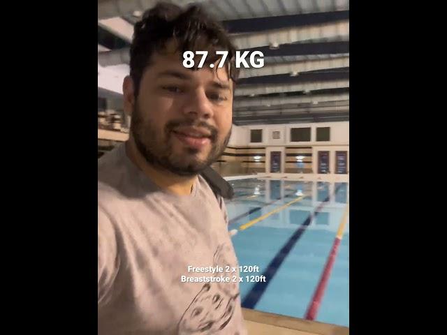 Zorays Swimming Challenge Day 4 Weight 87.7 KG