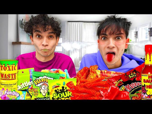 Eating the World’s SPICIEST vs SOUREST Food Challenge!