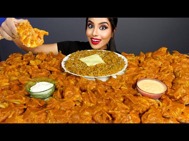 Eating 100 Spicy Momo Dumplings Eating challenge | Indian Street Food ASMR Eating Mukbang Video