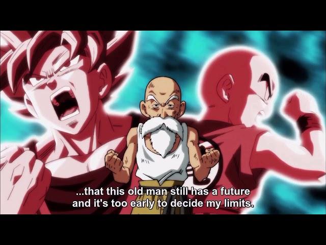 Epic fight of Master roshi  (facing near death) Dragon ball super episode 105