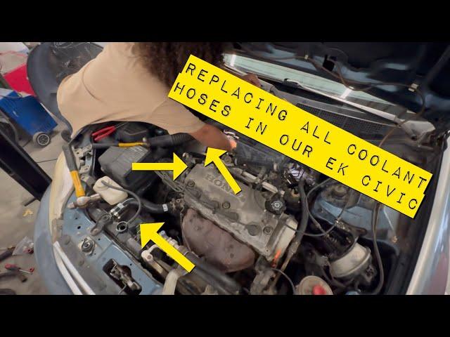 Replacing Every Coolant Hose On Our $700 Honda Civic