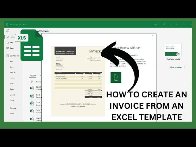 How To Create An Invoice From An Excel Template