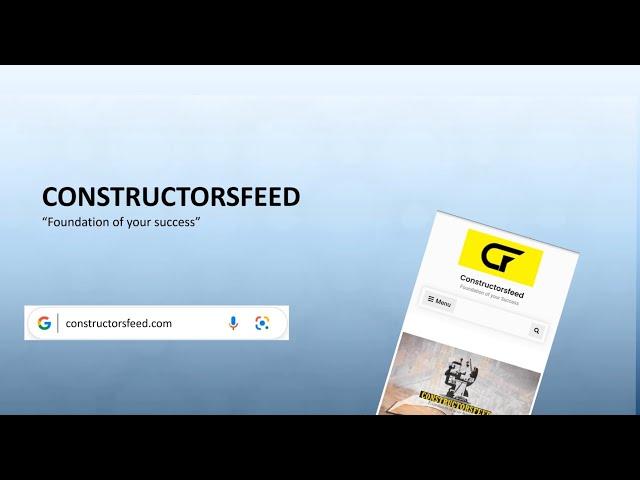 Constructorsfeed "Foundation of your Success"