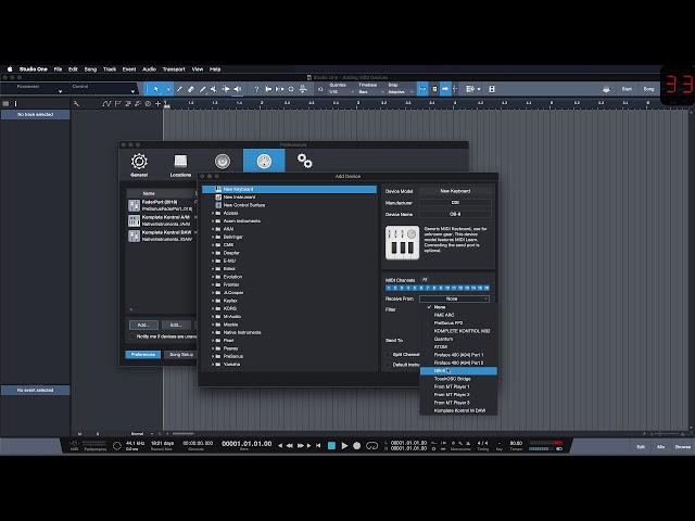 Studio One Minute: How to connect a MIDI keyboard