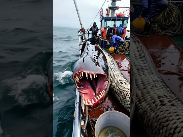 GIANT sea creature caught by fishermen