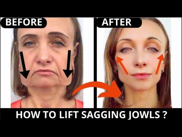  AGE 35+, 40+ | FACE LIFTING EXERCISES FOR JOWLS and SAGGY SKIN !| LAUGH LINES, LIFT SAGGY CHEEKS