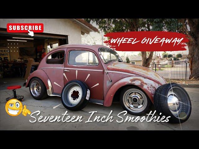 Installing the DEEPEST custom 17 Inch Smoothies on the Slammed 1963 VW Beetle Oval | Plus GIVEAWAY