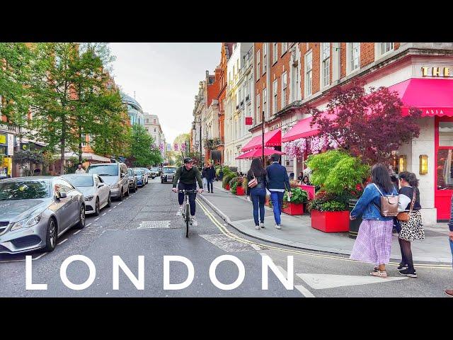 Mayfair London City Walk | Luxury London City Tour | 4K HDR Virtual Walking Tour around the City.