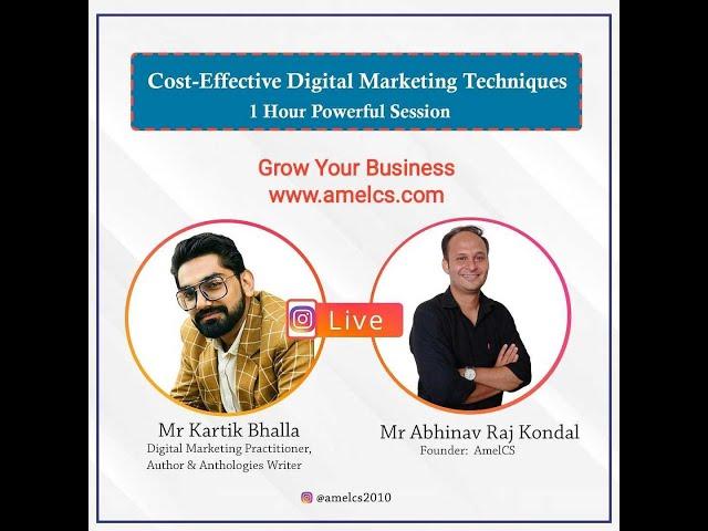 Cost-Effective Digital Marketing Techniques: Hindi | AmelCS