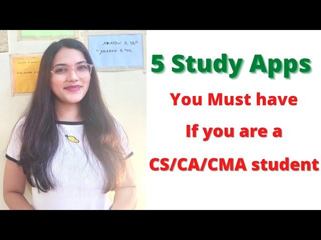 5 STUDY APPS THAT HELPED ME TO SECURE ALL INDIA RANK IN CS | Unsponsored | Neha Patel