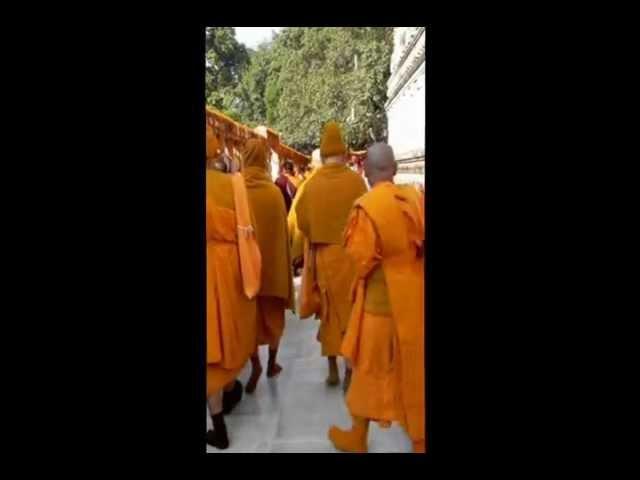 Buddhist pilgrimage  in Buddha Gaya