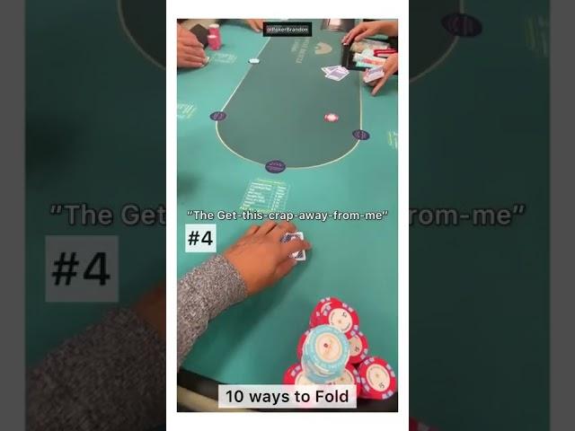 10 ways to Fold your Hand - #pokerbrandon #poker #pokerstrategy  #pokerreels #pokertips #AA  #bluff