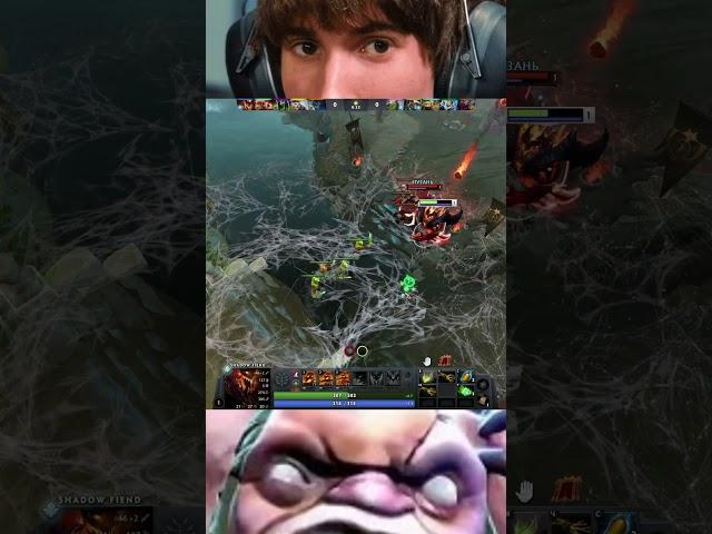 LARL В ШОКЕ С ПУДЖА DENDI! #dota2 #larl #dendi #pudge #sf #shorts