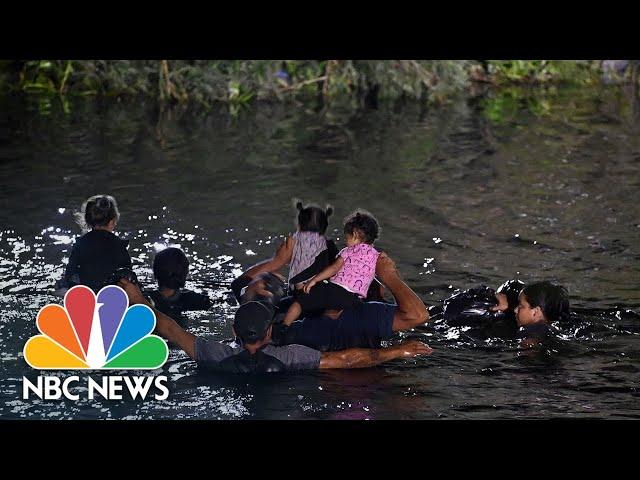 Watch: Groups of migrants cross the Rio Grande near Brownsville, Texas, as Title 42 expires