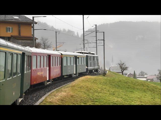 Ride on the Samichlaus trip 2024 - With the HGe 4/4 I 1992 up the Brünig | SwissRails