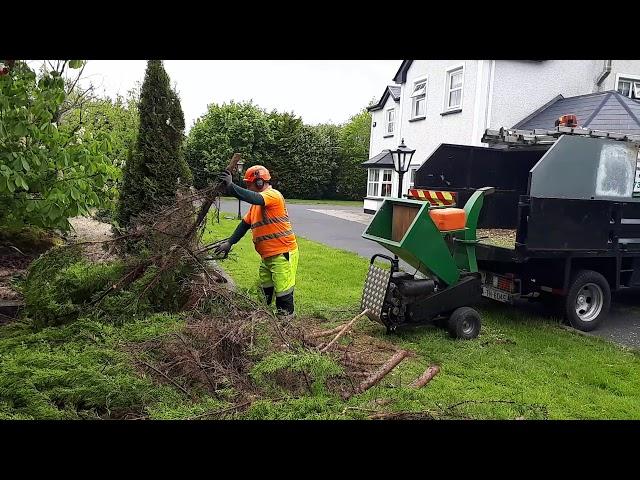 TFG Tree Service. small wood chipper