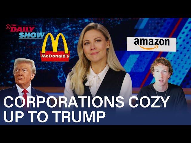 Meta, McDonald’s, and Amazon Cozy Up To Trump, Dropping Fact-Checkers & DEI | The Daily Show