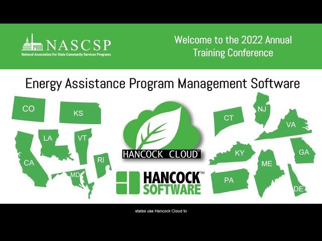 Hancock Software - Welcome to the NASCSP 2022 Annual Training Conference