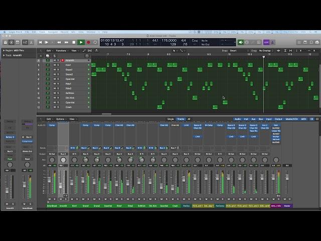 Messing with Battery 3 & Amen Break in Logic Pro X