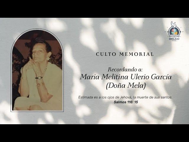 Culto Memorial María Ulerio (Doña Mela)