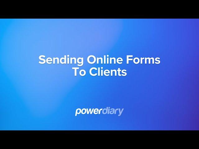 Sending Online Forms To Clients