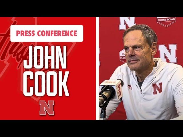 Nebraska volleyball Coach John Cook discusses Penn State match, goals on the line I GBR