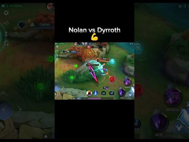 Nolan vs Dyrroth  #dyrroth #nolan #gameplay #mobilelegends #montage #mlbb #viral #shorts #short