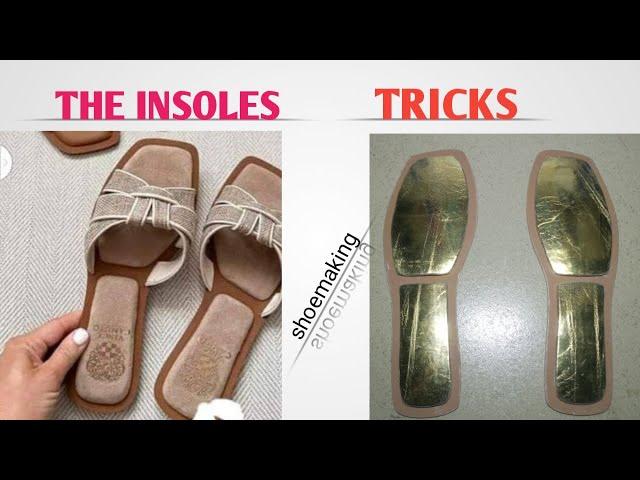 How to create this unique complicated ladies insoles #beginners #shoemaking