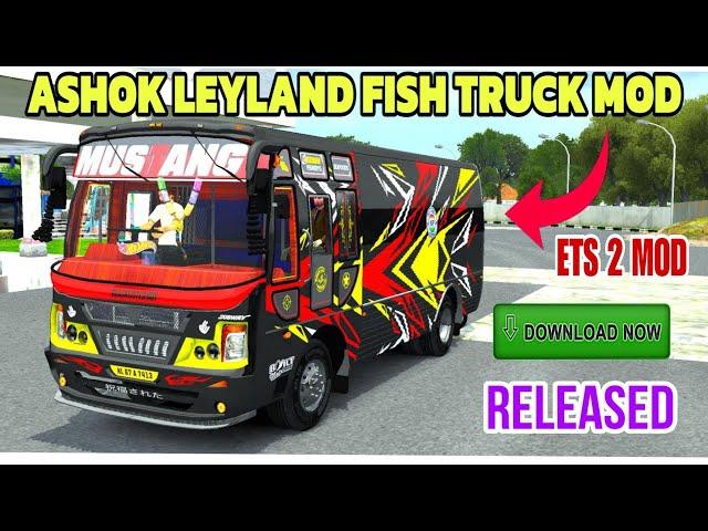 REALISTIC ASHOK LEYLAND FISH TRUCK MOD RELEASED|TEAM KBS|BUS SIMULATOR INDONESIA 4.3.4