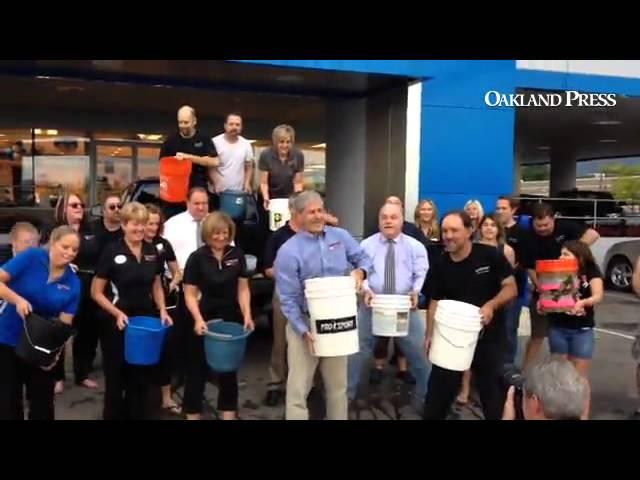 Joe Lunghamer employees take the ALS ice bucket challenge