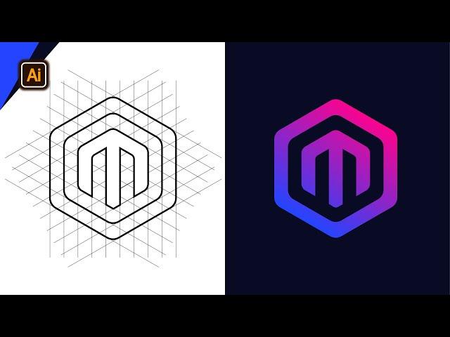 Modern Logo Design with Polygon Shape | Adobe Illustrator Tutorial