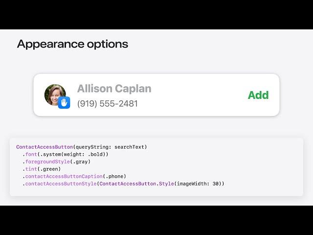WWDC24: Meet the Contact Access Button | Apple
