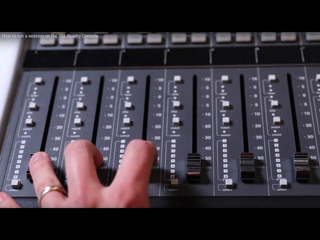 How to run a session on the SSL Duality Console