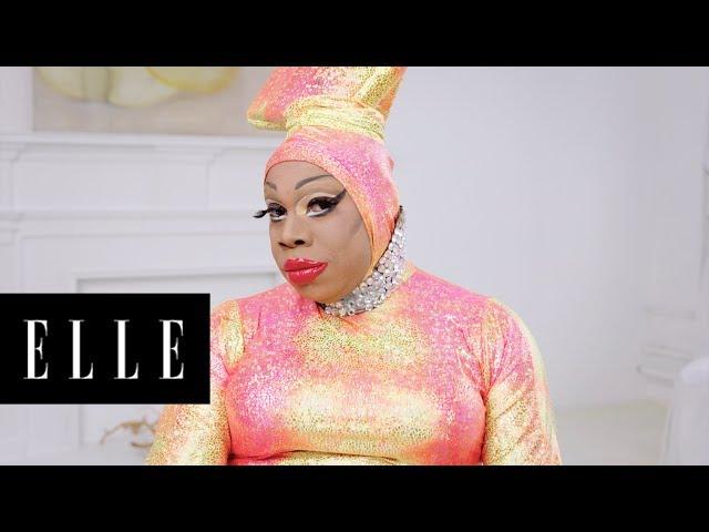 Watch Drag Queen Vivacious' Makeup Transformation | About Face | ELLE