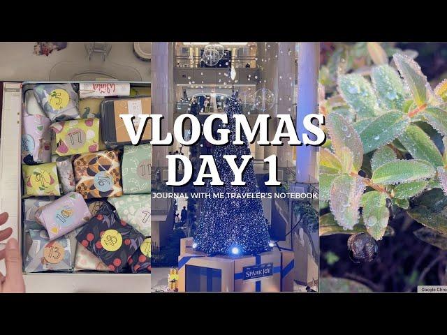 Vlogmas Day 1  - Journal With Me Traveler's Notebook #vlogmas2024 #journalwithme2024