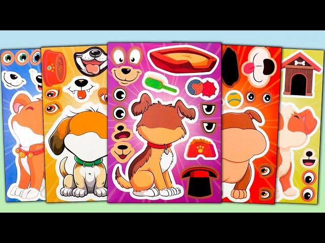 CUTE PUPPIES STICKER BOOK MAKEOVER | FUN STICKER ACTIVITY TO CREATE YOUR OWN DOG