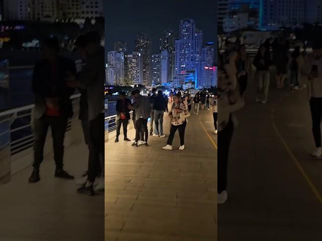 Dubai city nightlife, after midnight, Discover #bluewatersisland