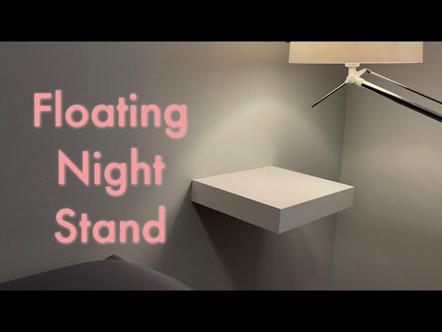 Minimalist Floating Nightstand | IKEA Hack, LACK Shelf installation | Bedroom Makeover/Renovation