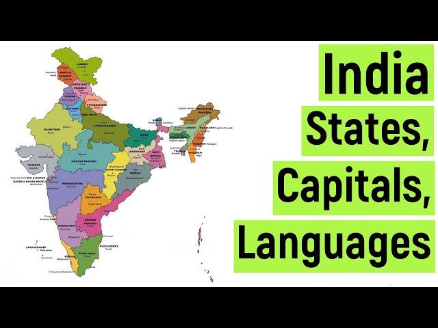 India states, union territories, capitals and their languages | Educational video | #diyasfunplay