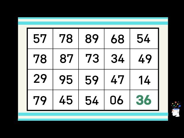 ️같은숫자찾기. 집중력, 관찰력 향상에 좋은 숫자퀴즈 [치매예방퀴즈/치매예방활동/치매테스트/두뇌운동/집중력향상/뇌훈련/숫자퀴즈/단어퀴즈]