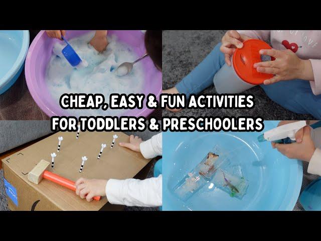 Cheap, Easy & Fun Activities for Toddlers & Preschoolers | DIY Activities for Kids