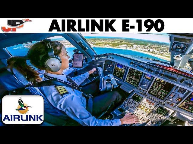 Airlink Embraer 190 Cockpit on Port Elizabeth to Johannesburg route