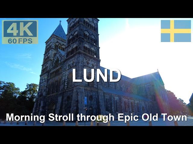 LUND, SWEDEN  in 4K | 2024 | Morning Walk in Historic Old Town