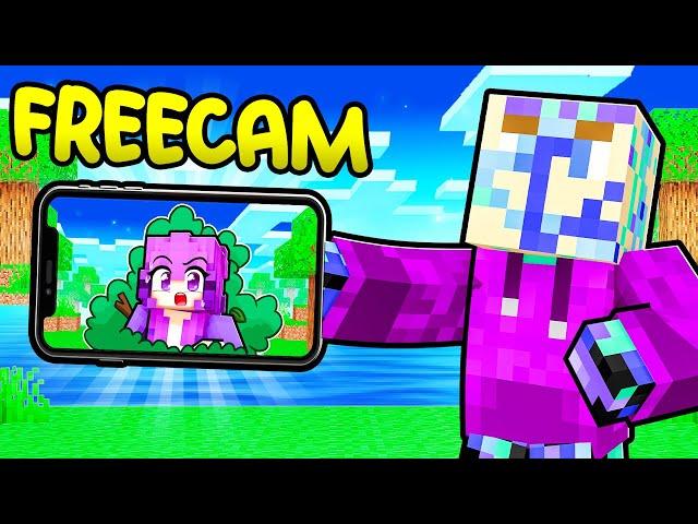 Using FREECAM to CHEAT Hide & Seek in Minecraft!